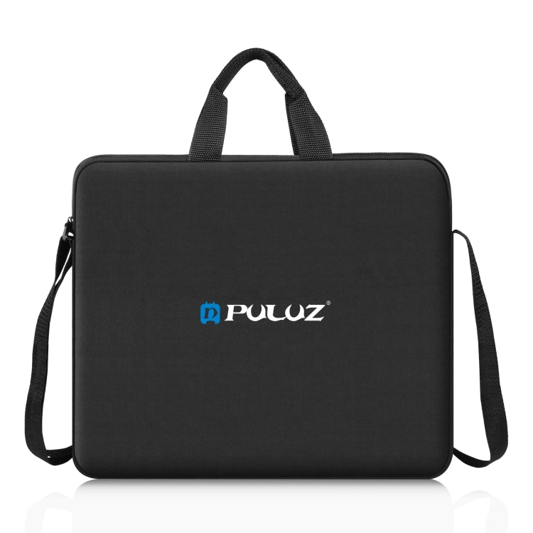 PULUZ 14 inch Ring LED Lights Portable Zipper Storage Bag Shoulder Handbags, Size: 43cm x 38cm x 3cm (Black) - Strap Satchel by PULUZ | Online Shopping UK | buy2fix