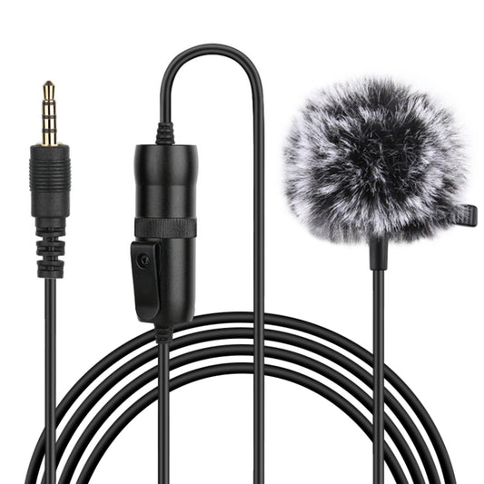 PULUZ 3.5mm Jack Lavalier Omnidirectional Condenser Recording Video Microphone, Length: 6m - Consumer Electronics by PULUZ | Online Shopping UK | buy2fix