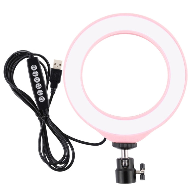 PULUZ 6.2 inch 16cm USB 10 Modes 8 Colors RGBW Dimmable LED Ring Vlogging Photography Video Lights with Tripod Ball Head(Pink) - Consumer Electronics by PULUZ | Online Shopping UK | buy2fix