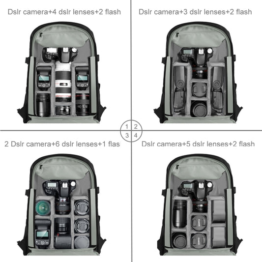 [RUS Warehouse] PULUZ Outdoor Portable Waterproof Scratch-proof Dual Shoulders Backpack Handheld PTZ Stabilizer Camera Bag with Rain Cover for Digital Camera, DJI Ronin-SC / Ronin-S(Black) by PULUZ