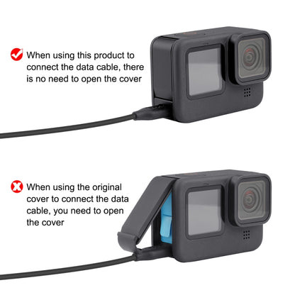 PULUZ Metal Battery Side Interface Cover for GoPro Hero11 Black / HERO10 Black / HERO9 Black(Black) - DJI & GoPro Accessories by PULUZ | Online Shopping UK | buy2fix
