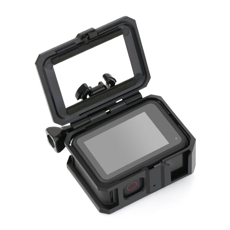 PULUZ For GoPro Hero11 Black / HERO10 Black / HERO9 Black ABS Plastic Border Frame Mount Protective Case with Buckle Basic Mount & Screw(Black) - DJI & GoPro Accessories by PULUZ | Online Shopping UK | buy2fix