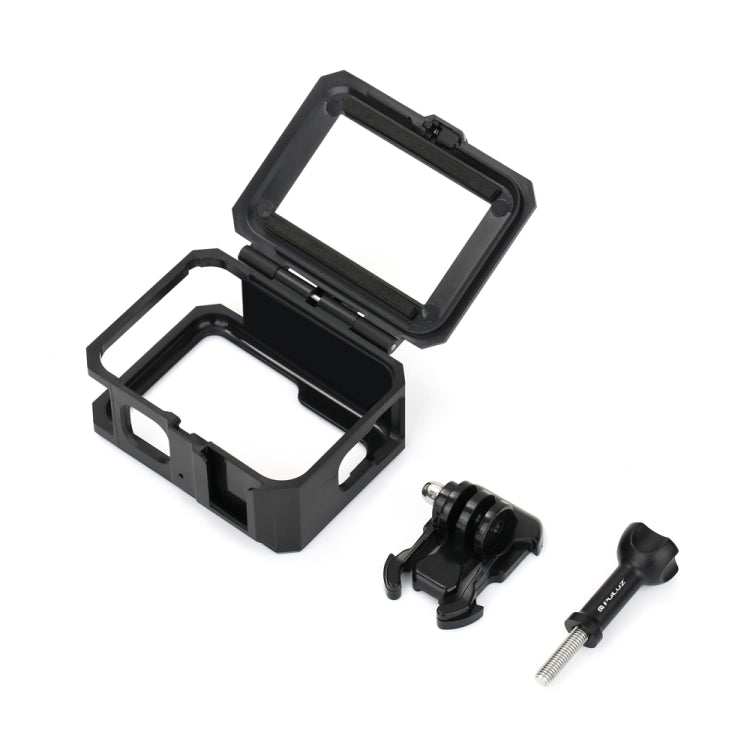PULUZ For GoPro Hero11 Black / HERO10 Black / HERO9 Black ABS Plastic Border Frame Mount Protective Case with Buckle Basic Mount & Screw(Black) - DJI & GoPro Accessories by PULUZ | Online Shopping UK | buy2fix