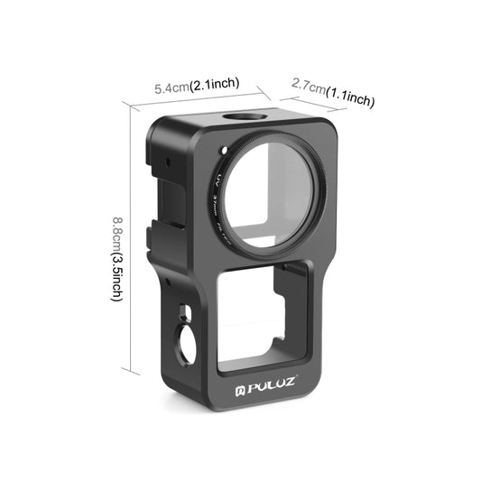 PULUZ CNC Aluminum Alloy Cage for DJI Action 2(Black) by PULUZ