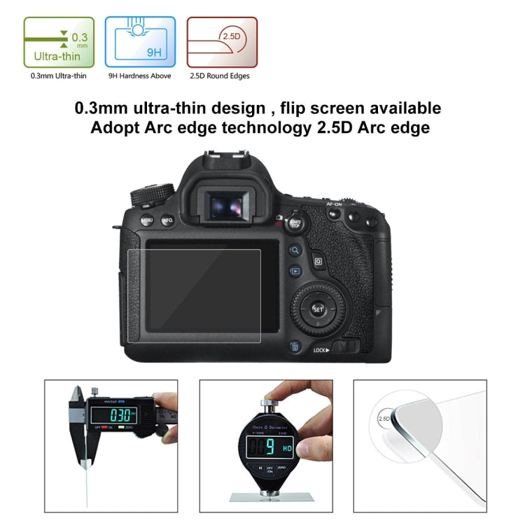 PULUZ 2.5D 9H Tempered Glass Film for Canon 6D, Compatible with Sony HX50 / HX60, Olympus TG3 / TG4 / TG5, Nikon AW1 - Camera Accessories by PULUZ | Online Shopping UK | buy2fix