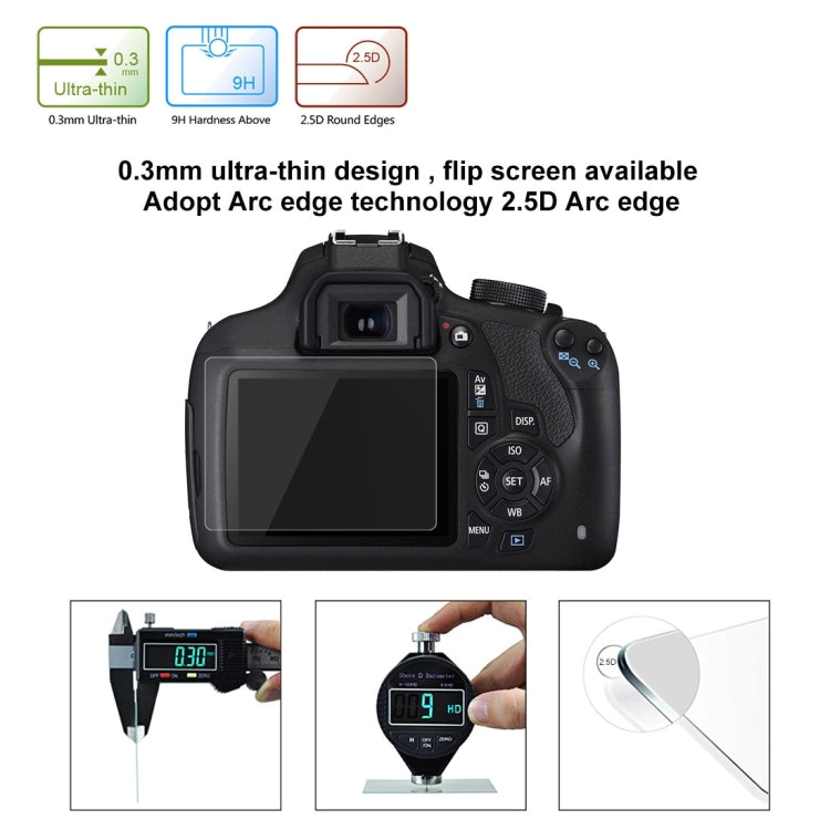 PULUZ 2.5D 9H Tempered Glass Film for Canon 1200D (KISS X70), Compatible with Canon 1100D / 1300D (KISS X80) / 1500D (KISS X90) - Camera Accessories by PULUZ | Online Shopping UK | buy2fix
