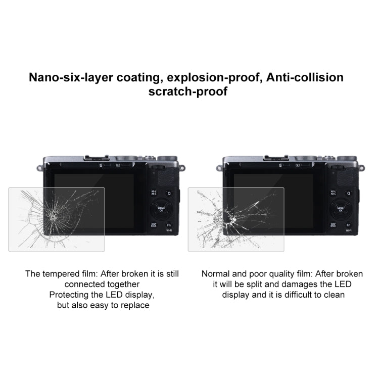 PULUZ 2.5D 9H Tempered Glass Film for Fujifilm X-70, Compatible with Fujifilm X-70, Leica M10 - Camera Accessories by PULUZ | Online Shopping UK | buy2fix