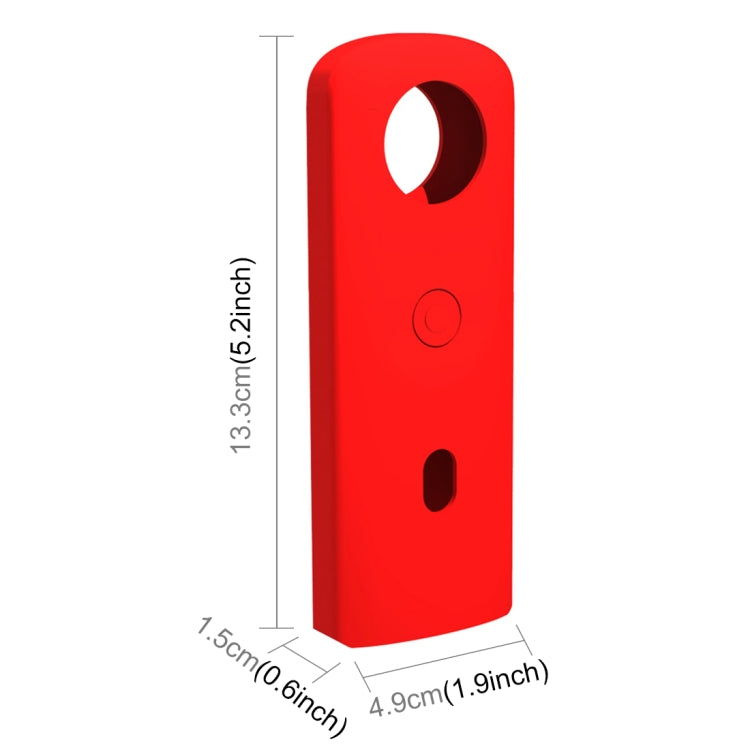 PULUZ Silicone Protective Case with Lens Cover for Ricoh Theta SC2 360 Panoramic Camera(Red) - DJI & GoPro Accessories by PULUZ | Online Shopping UK | buy2fix