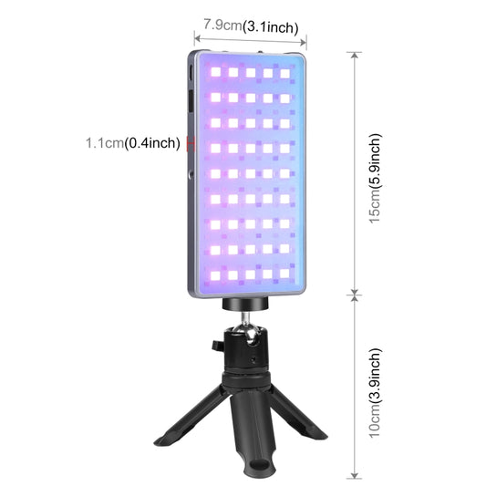 PULUZ LED Full Color RGB Beauty Fill Light Pocket Vlogging Photography Light by PULUZ