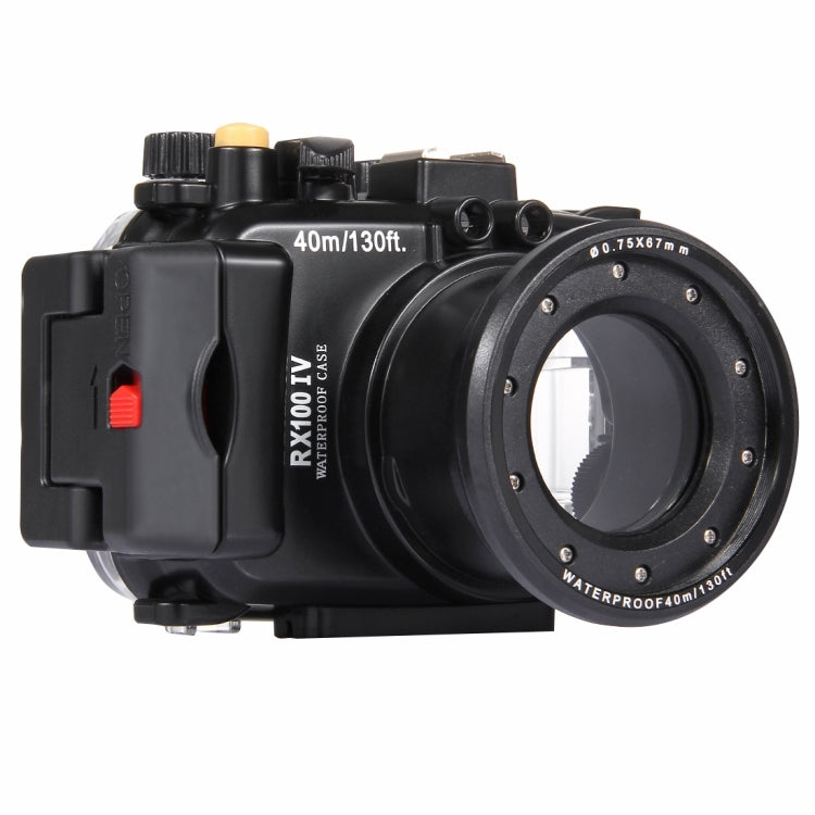 PULUZ 40m Underwater Depth Diving Case Waterproof Camera Housing for Sony RX100 IV(Black) - Camera Accessories by PULUZ | Online Shopping UK | buy2fix