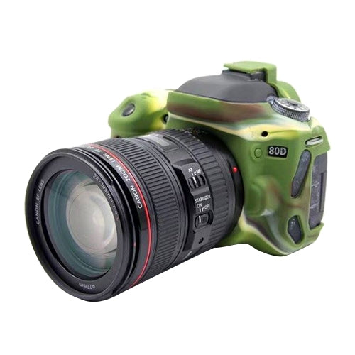 PULUZ Soft Silicone Protective Case for Canon EOS 80D(Camouflage)