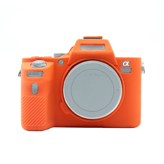 PULUZ Soft Silicone Protective Case for Sony ILCE-7MII / 7SMII / 7RMII(Orange)