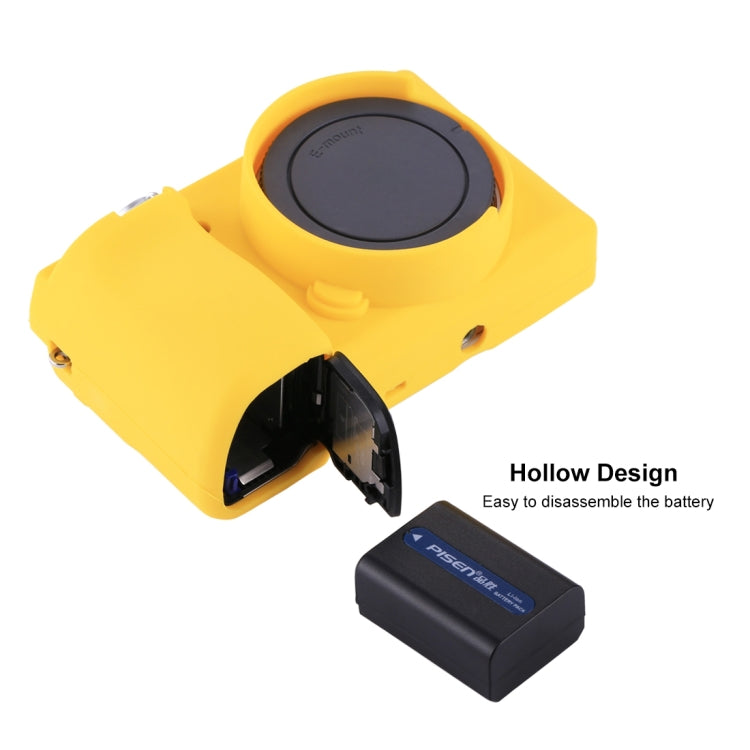 PULUZ Soft Silicone Protective Case for Sony ILCE-6000 / A6000(Yellow) - Camera Accessories by PULUZ | Online Shopping UK | buy2fix