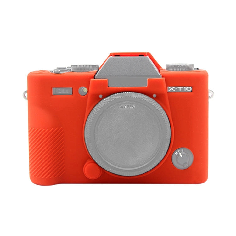 PULUZ Soft Silicone Protective Case for FUJIFILM XT10(Red) - Camera Accessories by PULUZ | Online Shopping UK | buy2fix