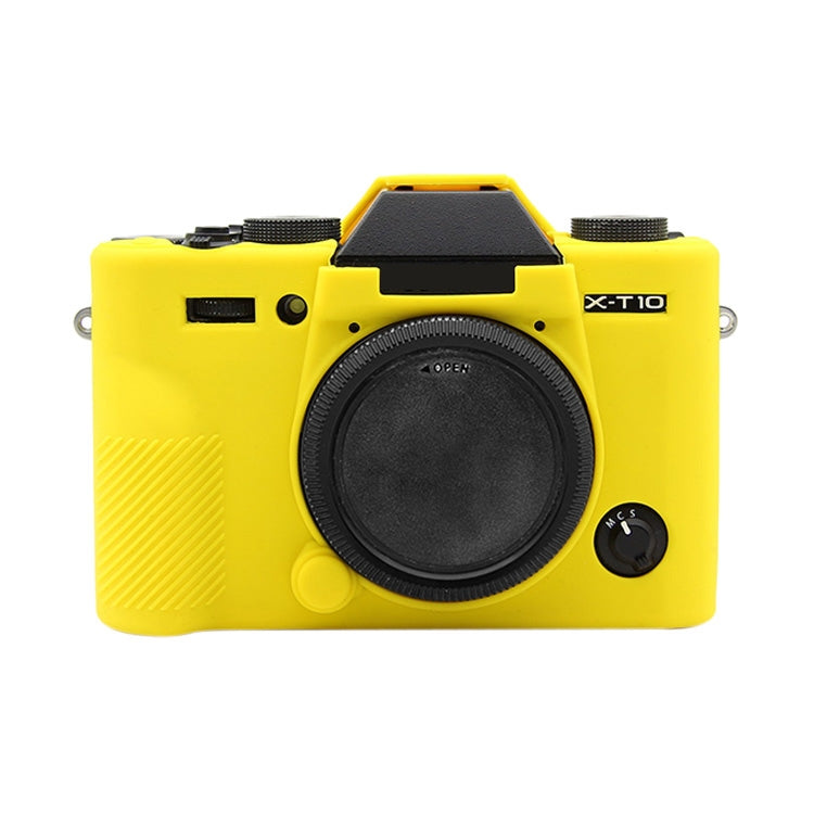 PULUZ Soft Silicone Protective Case for FUJIFILM XT10(Yellow) - Camera Accessories by PULUZ | Online Shopping UK | buy2fix