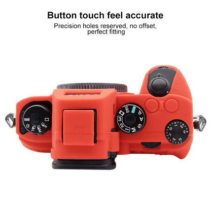 PULUZ Soft Silicone Protective Case for Sony A9 (ILCE-9) / A7 III/ A7R  III(Red) - Camera Accessories by PULUZ | Online Shopping UK | buy2fix