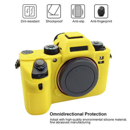 PULUZ Soft Silicone Protective Case for Sony A9 (ILCE-9) / A7 III/ A7R  III(Yellow) - Camera Accessories by PULUZ | Online Shopping UK | buy2fix