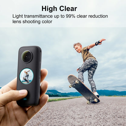 For Insta360 One X2 PULUZ 2pcs Curved  HD Tempered Glass Film(Transparent) - DJI & GoPro Accessories by PULUZ | Online Shopping UK | buy2fix