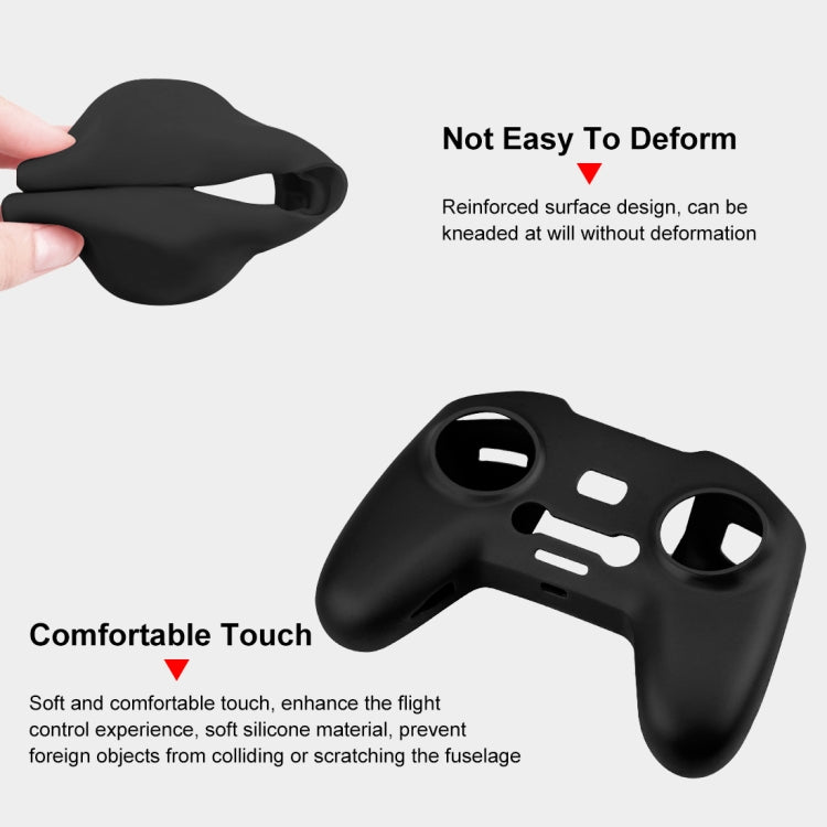 For DJI FPV Combo Remote Control PULUZ Silicone Protective Case (Black) - DJI & GoPro Accessories by PULUZ | Online Shopping UK | buy2fix