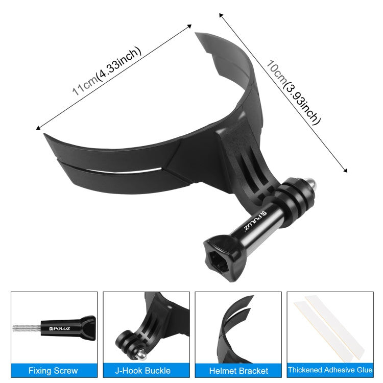 PULUZ Bending Action Camera Motorcycle Helmet Chin Mount (Black) - Helmet Mount by PULUZ | Online Shopping UK | buy2fix