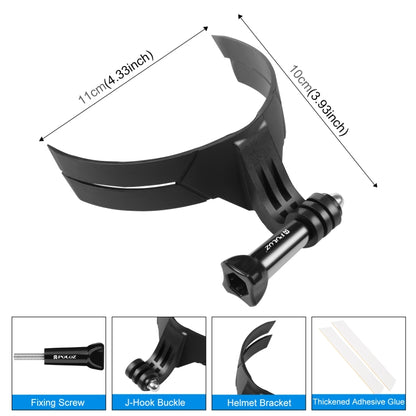 PULUZ Bending Action Camera Motorcycle Helmet Chin Mount (Black) - Helmet Mount by PULUZ | Online Shopping UK | buy2fix