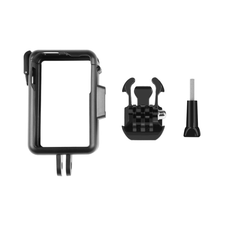 For DJI Osmo Action 4 / 3 PULUZ Vertical Plastic Protective Frame Cage with Cold Shoes (Black) -  by PULUZ | Online Shopping UK | buy2fix