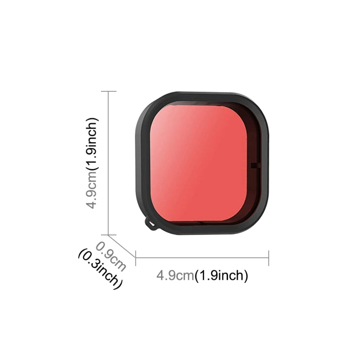 For GoPro Hero11 Black / HERO10 Black / HERO9 Black PULUZ Square Housing Diving Color Lens Filter(Pink) - DJI & GoPro Accessories by PULUZ | Online Shopping UK | buy2fix