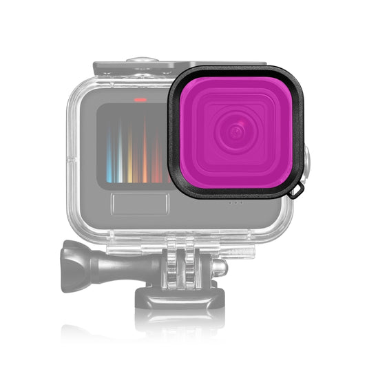 For GoPro Hero11 Black / HERO10 Black / HERO9 Black PULUZ Square Housing Diving Color Lens Filter(Purple) - DJI & GoPro Accessories by PULUZ | Online Shopping UK | buy2fix