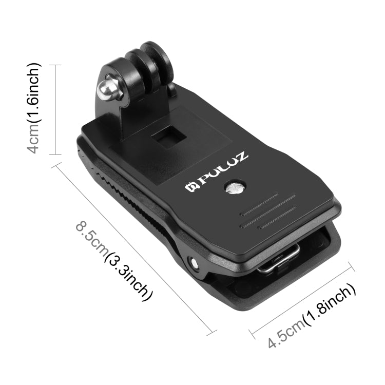 PULUZ 4 in 1 360 Degree Rotating Backpack Hat QR Clip Rec-mounts with Phone Clamp Kit - DJI & GoPro Accessories by PULUZ | Online Shopping UK | buy2fix