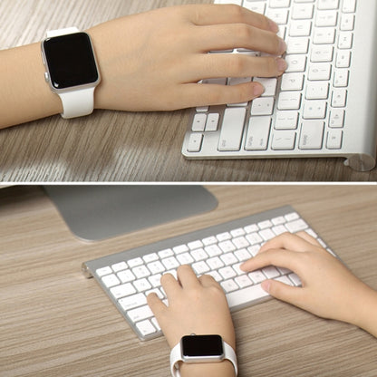 For Apple Watch Sport 42mm High-performance Longer Rubber Sport Watch Band with Pin-and-tuck Closure(White) by buy2fix