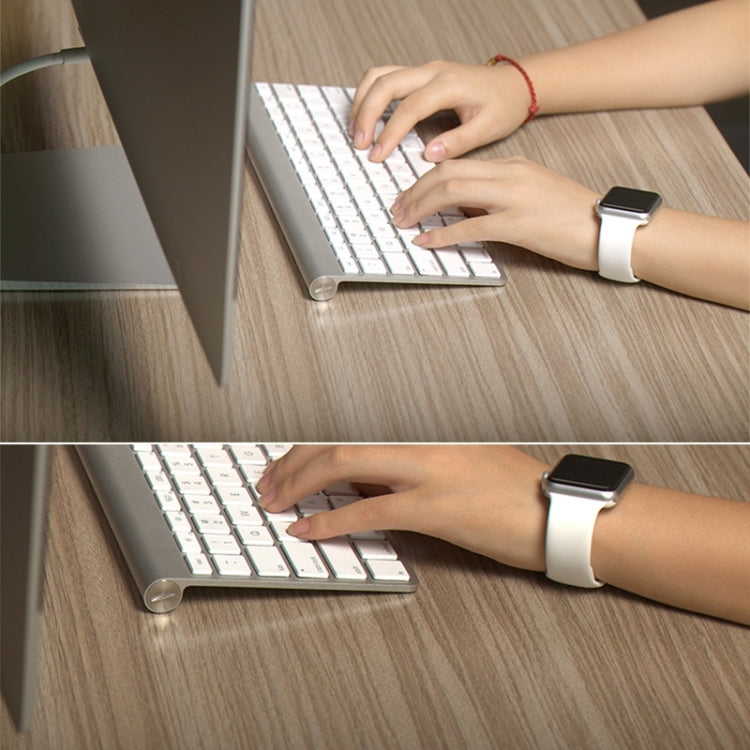 For Apple Watch Sport 42mm High-performance Longer Rubber Sport Watch Band with Pin-and-tuck Closure(White) by buy2fix