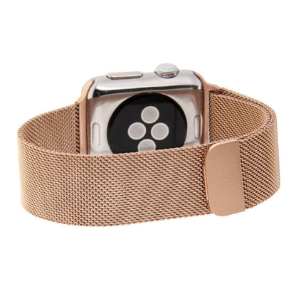 For Apple Watch 38mm Milanese Loop Magnetic Stainless Steel Watch Band(Rose Gold) by buy2fix