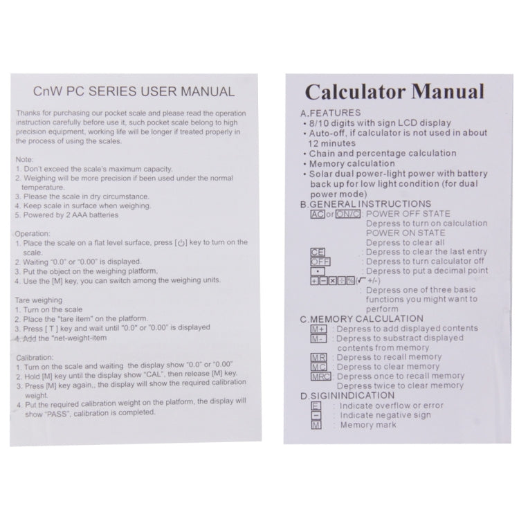 2 in 1 Electronic Pocket 1000g x 0.1g Jewelry Digital Scale Balance + Calculator with Digits LCD Display by buy2fix