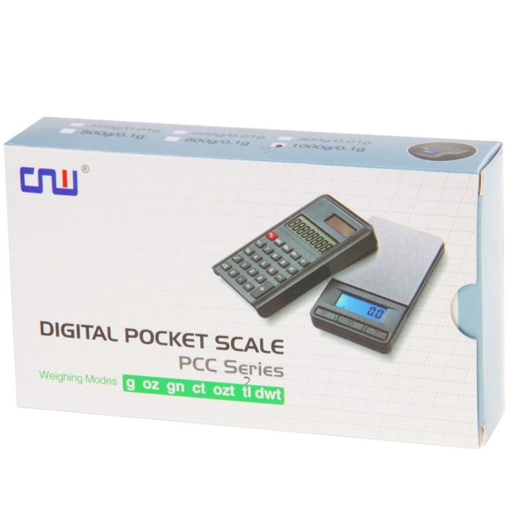 2 in 1 Electronic Pocket 1000g x 0.1g Jewelry Digital Scale Balance + Calculator with Digits LCD Display by buy2fix