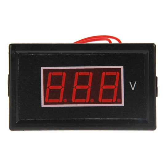 V85 2 Wires 75-300V AC LED Digital Display Voltmeter(Black) by buy2fix