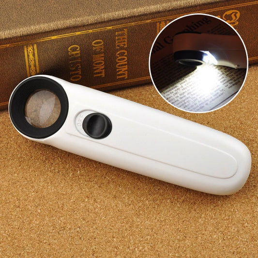 40X Handheld Exclamation Mark Style Magnifier with 2-LED Light by buy2fix