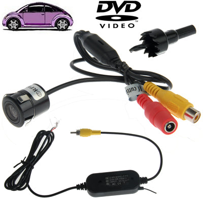 Waterproof Wireless Transmitting Receiving Punch DVD Rear View Camera , With Scaleplate , Support Installed in Car DVD Navigator or Car Monitor , Wide Viewing Angle: 170 degree (WX004)(Black) by buy2fix