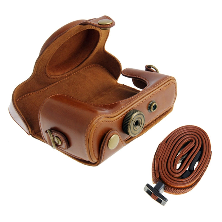 Leather Camera Case Bag for Sony HX50 (Brown) - Camera Accessories by buy2fix | Online Shopping UK | buy2fix