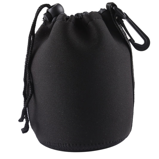 Neoprene SLR Camera Lens Carrying Bag Pouch Bag with Carabiner, Size: 10x14cm(Black) by buy2fix