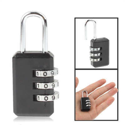 3 Digit Resettable Combination Security Travel Lock(Random Color Delivery) by buy2fix