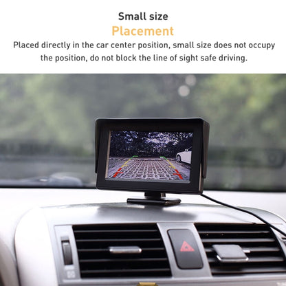 4.3 inch Car Color Monitor with Adjustable Angle Holder & Universal Sunshade , Dual Video Input - Car Monitor by buy2fix | Online Shopping UK | buy2fix