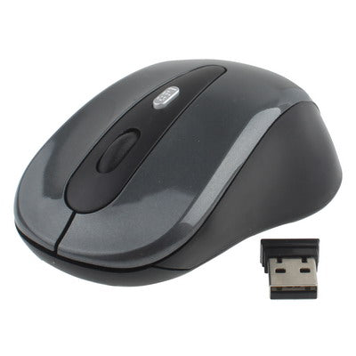 2.4GHz Wireless Optical Mouse with USB Receiver, Plug and Play, Working Distance up to 10 Meters (Grey) by buy2fix