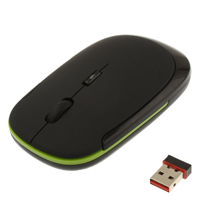 2.4GHz Wireless Ultra-thin Mouse(Black) by buy2fix
