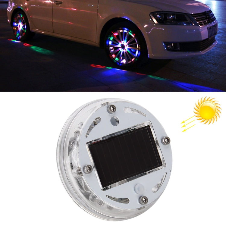 Solar Car LED Colorful Flash Wheel Waterproof lights - In Car by buy2fix | Online Shopping UK | buy2fix