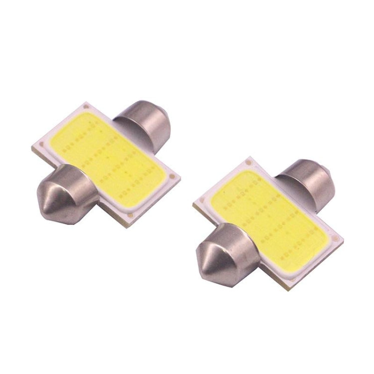 2 PCS 31mm 1.5W 80LM White Light 1 COB LED License Plate Reading Lights Car Light Bulb by buy2fix
