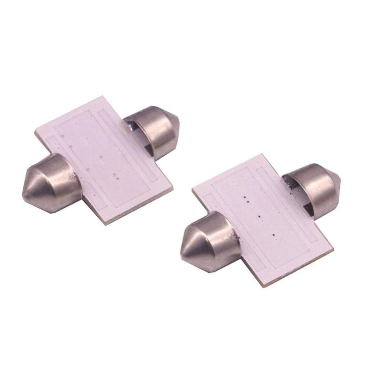 2 PCS 31mm 1.5W 80LM White Light 1 COB LED License Plate Reading Lights Car Light Bulb by buy2fix