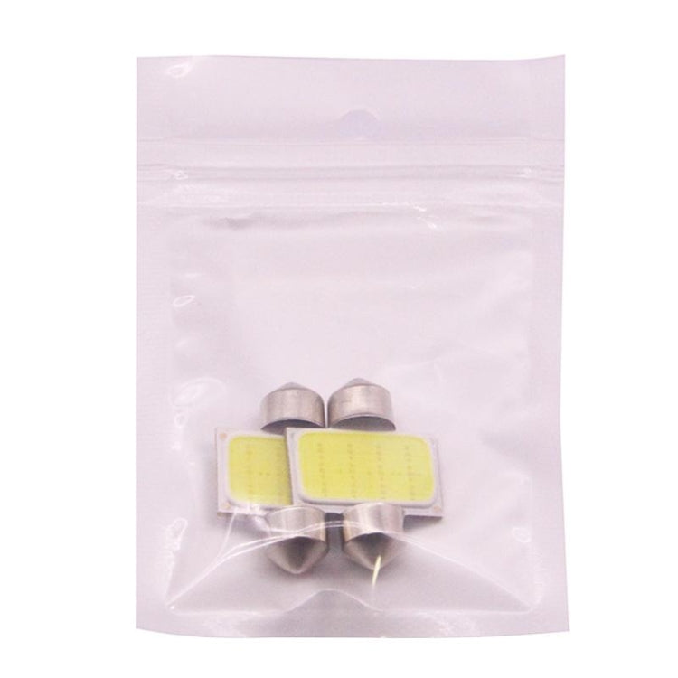 2 PCS 31mm 1.5W 80LM White Light 1 COB LED License Plate Reading Lights Car Light Bulb by buy2fix