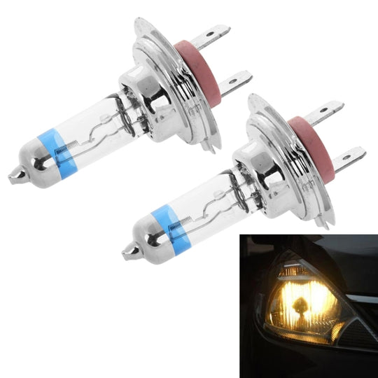 2 ampoules de phares de voiture au xénon H7 12V / 55W / 4300K ​​/ 2100lm, blanc chaud