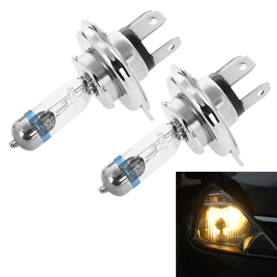 2 ampoules de phares de voiture au xénon H4 12V 60/55W P43T / 4300K ​​/ 2100lm, blanc chaud