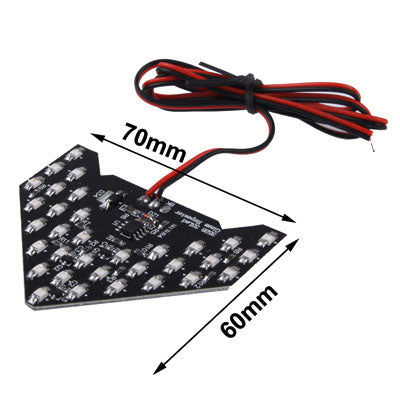 Universal Amber Sequential Yellow 33 LED 3528 SMD Arrows Light for Car Side Mirror Turn Signal (Pairs) by buy2fix